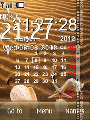 Calendar for the summer tema screenshot