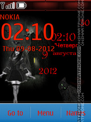 Gothic Girl tema screenshot