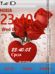 Hearts and Roses tema screenshot