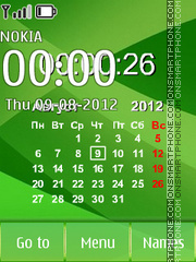 Simple Green Calendar theme screenshot