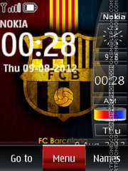 Скриншот темы Barcelona SWF Clock 01