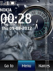 Wolf Dual Clock tema screenshot