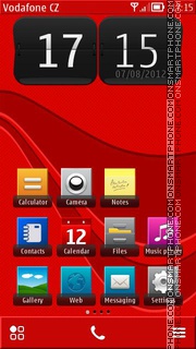 Wavy Red theme screenshot
