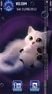 White cat Theme-Screenshot