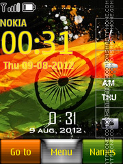 Скриншот темы India Flag With Ringtone