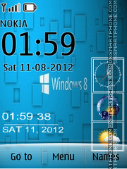 Windows 8 Clock Hd tema screenshot