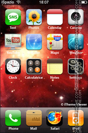 Red Galaxy tema screenshot