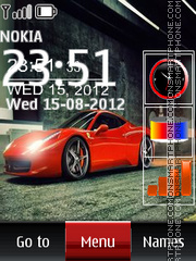 Скриншот темы Ferrari SWF Clock 01