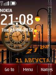 City Night Clock theme screenshot