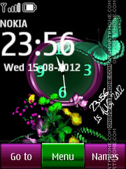 Butterfly Dual Clock 01 tema screenshot