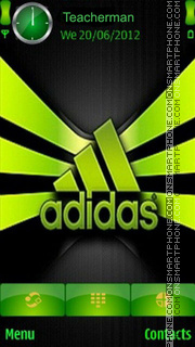 Green Adidas Logo Theme-Screenshot