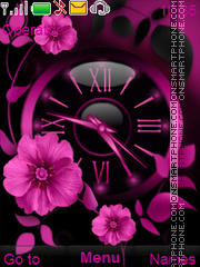 Pink Flowers tema screenshot