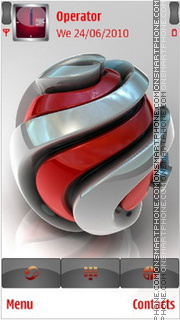 Red Silver Ball tema screenshot