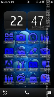 Blue Bubbles tema screenshot