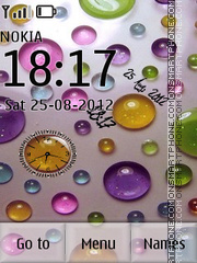 Bubble Dual Clock theme screenshot