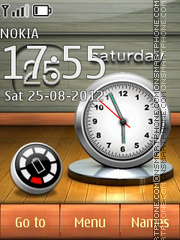 3d Forms Clock tema screenshot