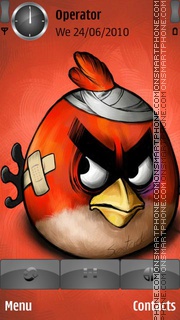 Red Angry Bird theme screenshot