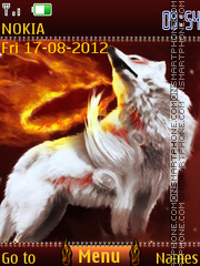 Скриншот темы Fire wolf