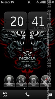 Skull Nokia tema screenshot