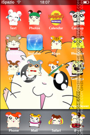 Hamtaro iPhone Mod es el tema de pantalla