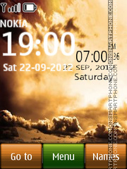 Sky Digital Clock tema screenshot