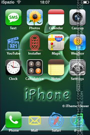 Скриншот темы Glass Apple iPhone