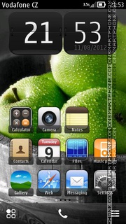 Capture d'écran Green Apples thème