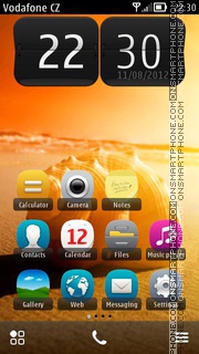 Shell On Beach tema screenshot