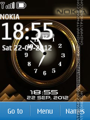 Brown Nokia Dual Clock theme screenshot