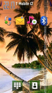 Sunset Beach s60. Theme-Screenshot