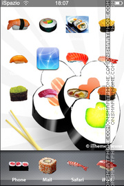 Sushi iPhone tema screenshot