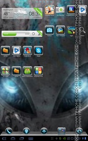 Blu Alien tema screenshot