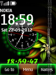 Green Flower 02 tema screenshot