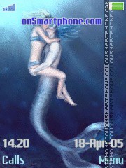 Mermaid And Love tema screenshot