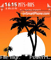 Sun and Palms theme screenshot