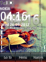 Autumn Clock 04 Theme-Screenshot