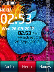 Apple Digital Clock theme screenshot