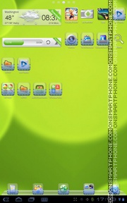 Green Bubbles Ridsoul theme screenshot