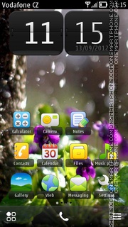 Rain With Flowers Theme-Screenshot