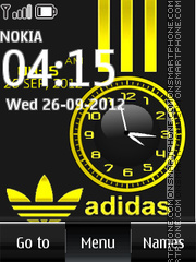 Adidas Dual Clock theme screenshot