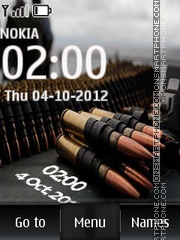 Скриншот темы Bullets SWF Clock