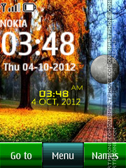 Park Digital Clock theme screenshot