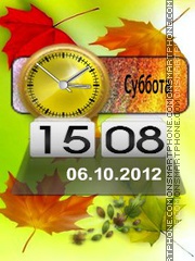 Autumn Clock tema screenshot