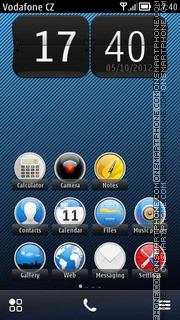 Blue Linen tema screenshot