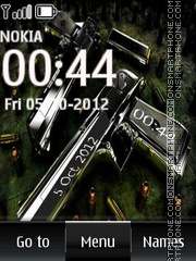 Gun Digital Clock 01 tema screenshot