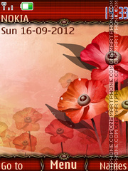 Red poppy theme screenshot