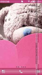 Romantic Teddy tema screenshot