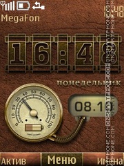 Скриншот темы Leather Battery