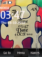 Puzzle Clock tema screenshot