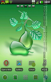 Green Pears tema screenshot